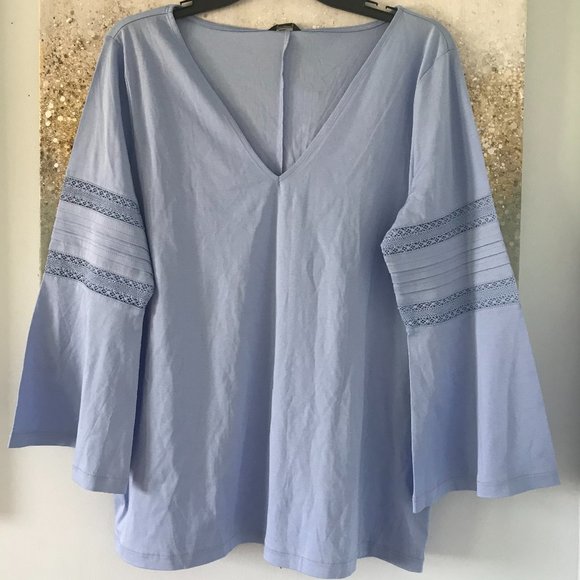 Ann Taylor Tops - Ann Taylor Bell Sleeve Cotton Blouse (NWT)